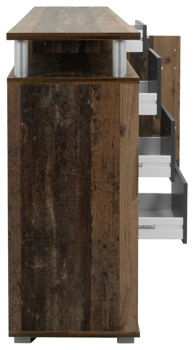 Sideboard Maximo Old Wood Nachbildung anthrazit B/H/T: ca. 208x94x38 cm