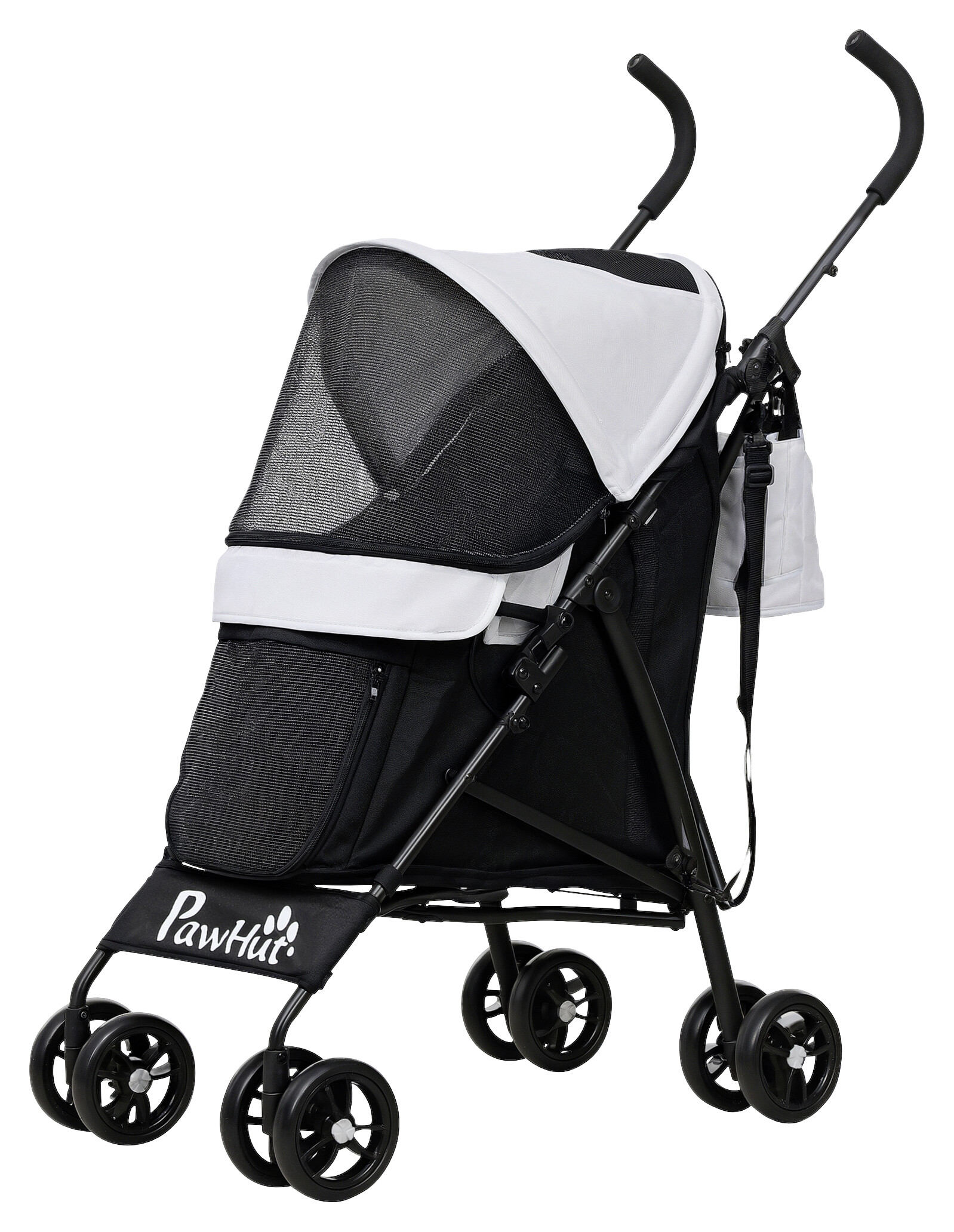 PawHut Hundewagen hellgrau Stahl B/H/L: ca. 44x103x76 cm