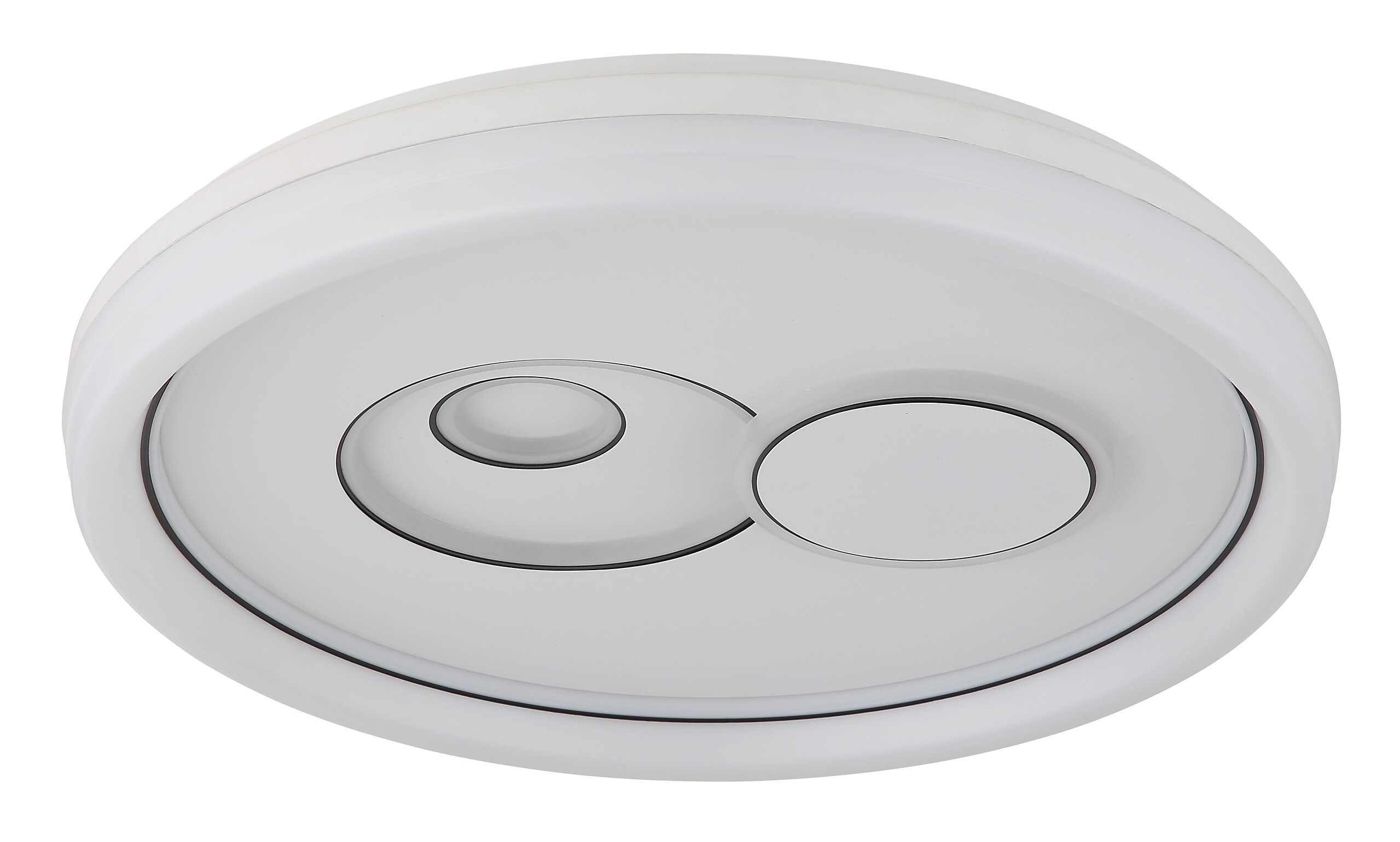 GLOBO LED-Deckenleuchte weiß silber Metall Kunststoff B/D: ca. 7x48 cm