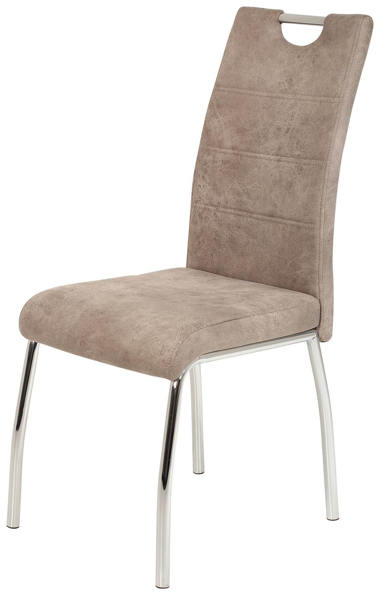 Stuhl Susi 4er Set beige Vintage Microfaser B/H/T: ca. 44x98x61 cm