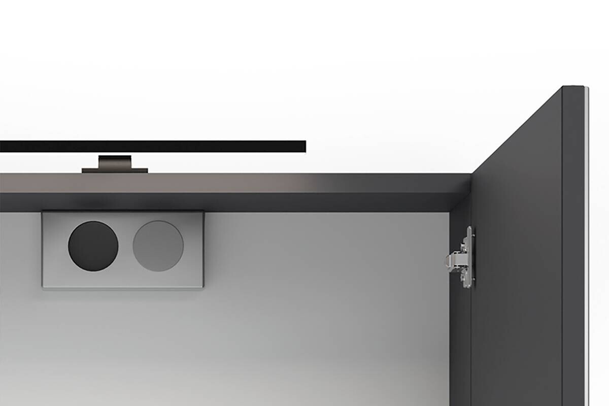 Spiegelschrank SPREE anthrazit B/H/T: ca. 60x60x15 cm