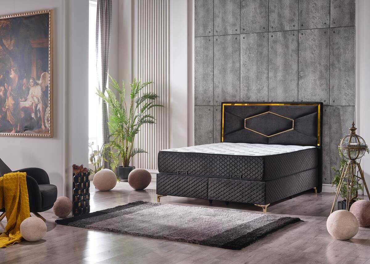 Polsterbett Tommy schwarz Liegefläche B/L: ca. 180x200 cm