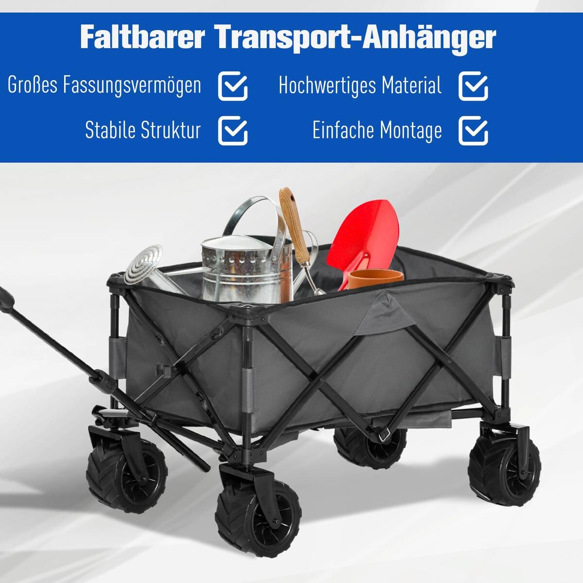 Outsunny Transportwagen grau B/H/L: ca. 55x61x108 cm
