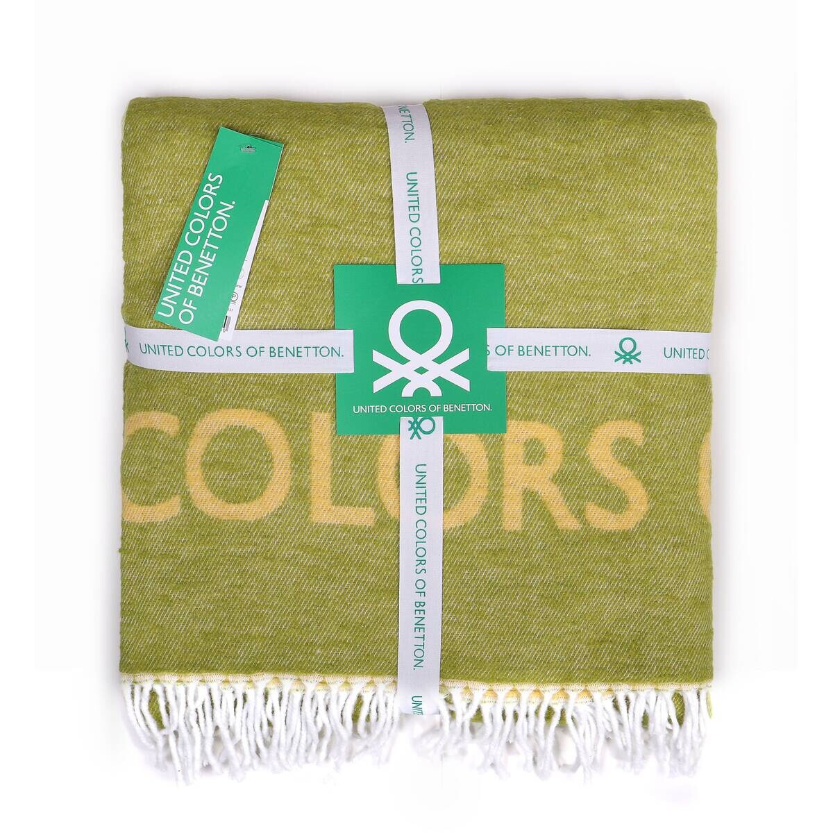 Wohndecke Rainbow grün Baumwolle B/L: ca. 190x140 cm