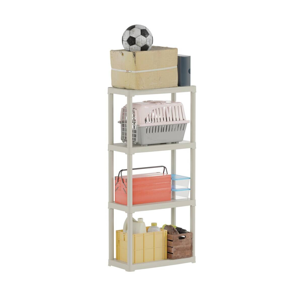 Artplast Kunststoffregal Tempo creme Polypropylen B/H/L: ca. 30x133x60 cm