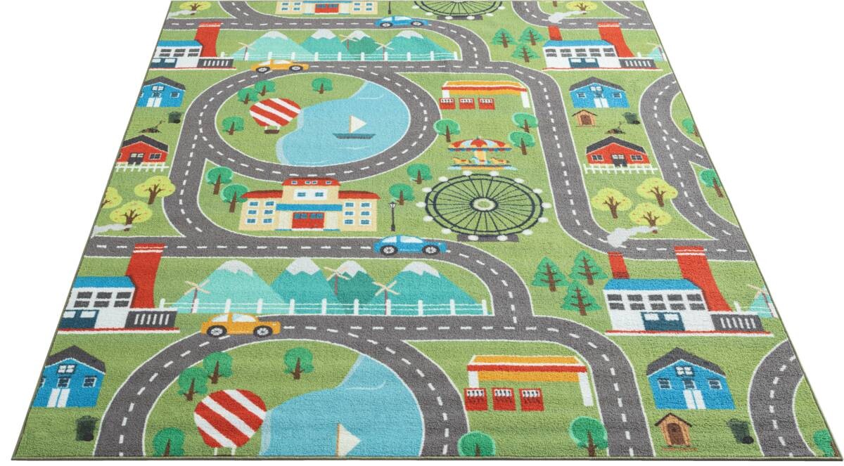 Merinos Teppich Happy Kids grün B/L: ca. 160x220 cm