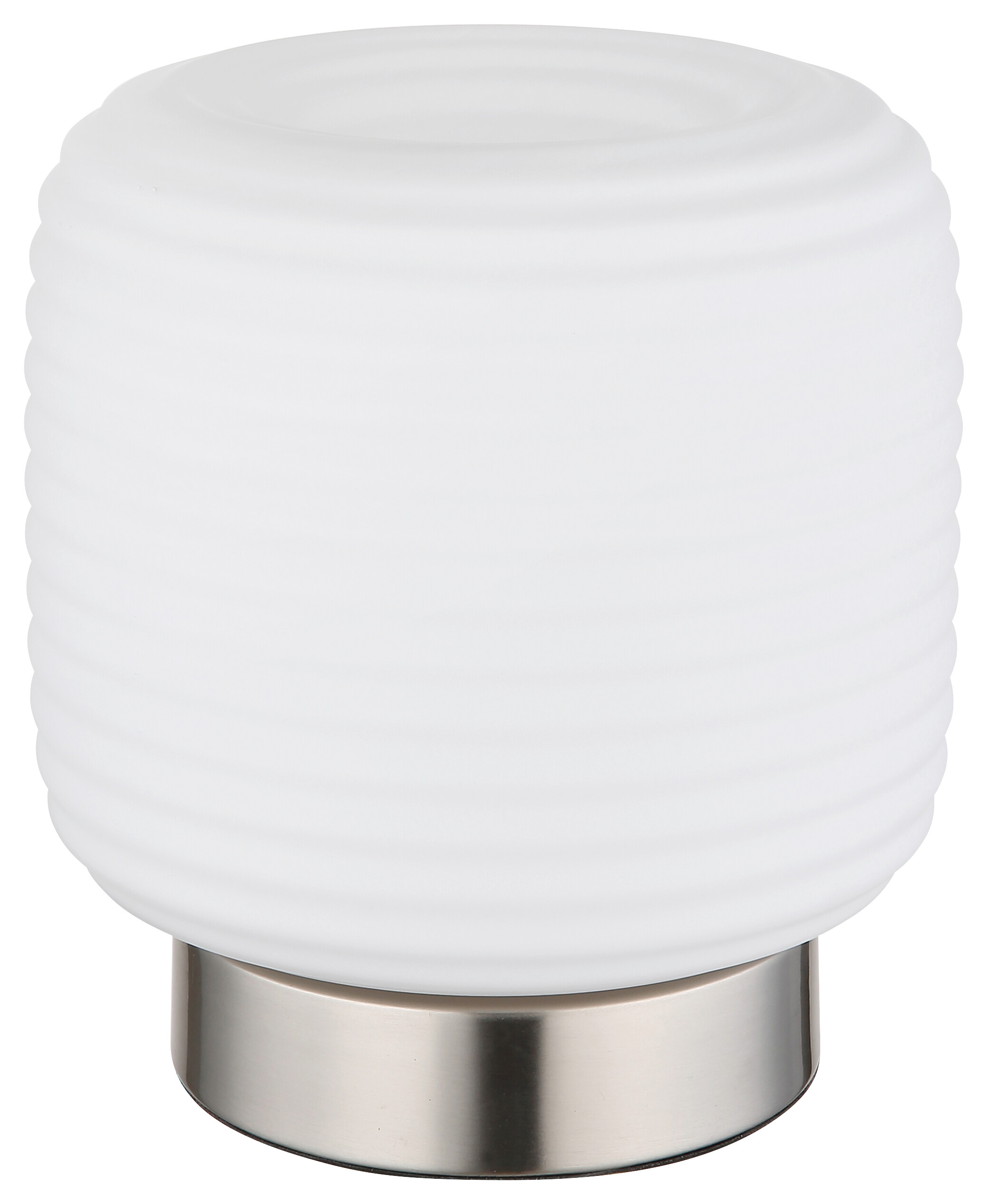 GLOBO Tischleuchte schwarz Opal nickel matt Metall Glas H/D: ca. 21,5x20 cm 1 Brennstellen