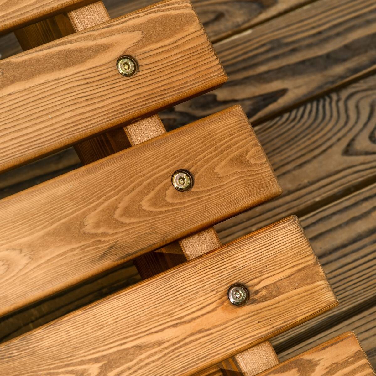 Outsunny Gartenliege mit Holzrahmen