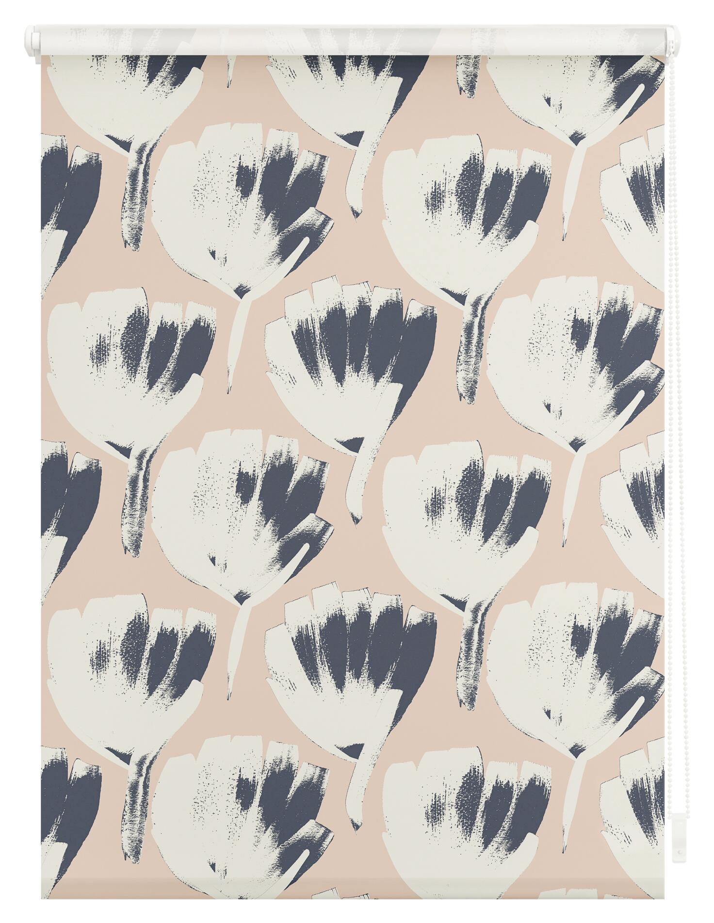 LICHTBLICK Verdunkelungsrollo Jumbo Flowers rot B/L: ca. 100x150 cm