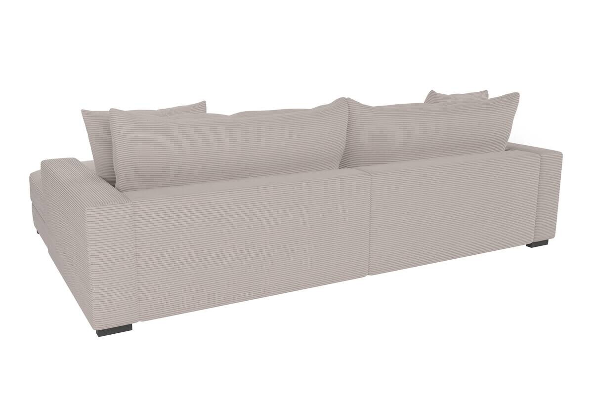 Ecksofa beige-grau Microfaser B/H/T: ca. 261x83x180 cm
