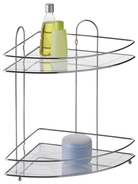 Eckregal Chrom Edelstahl B/H/T: ca. 25x33x25 cm