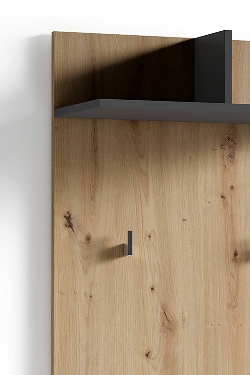 Wandpaneel BEN Eiche Nachbildung anthrazit B/H/T: ca. 60x136x27 cm