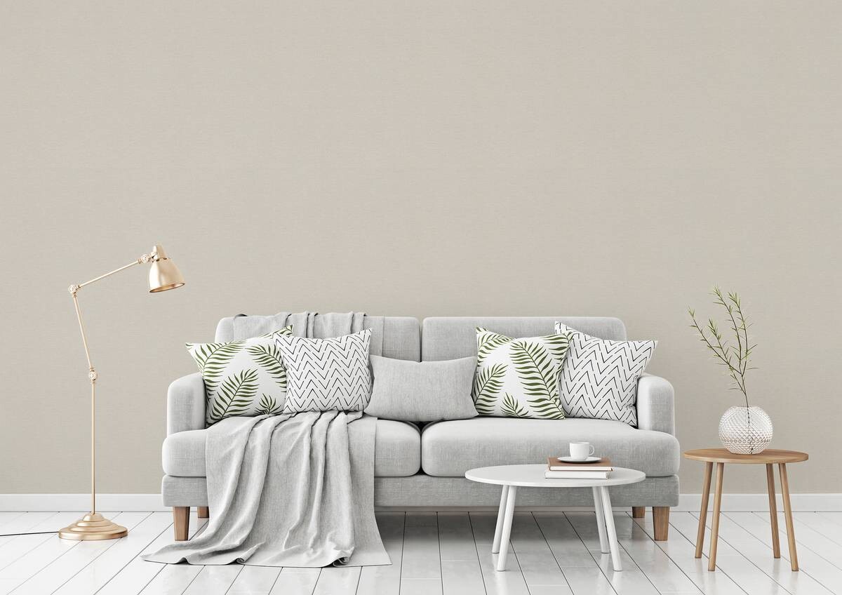 Vliestapete Uni beige B/L: ca. 53x1005 cm