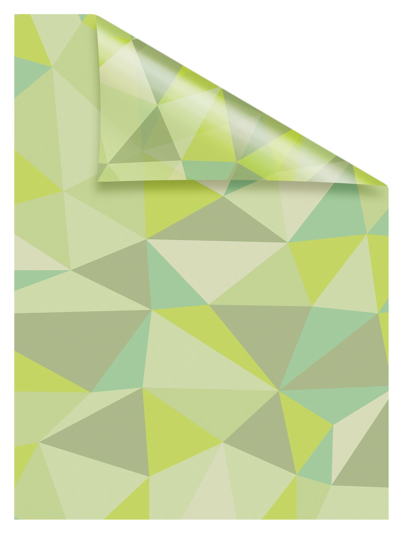 LICHTBLICK Fensterfolie Dreiecke Ornament Dreiecke grün B/L: ca. 50x50 cm