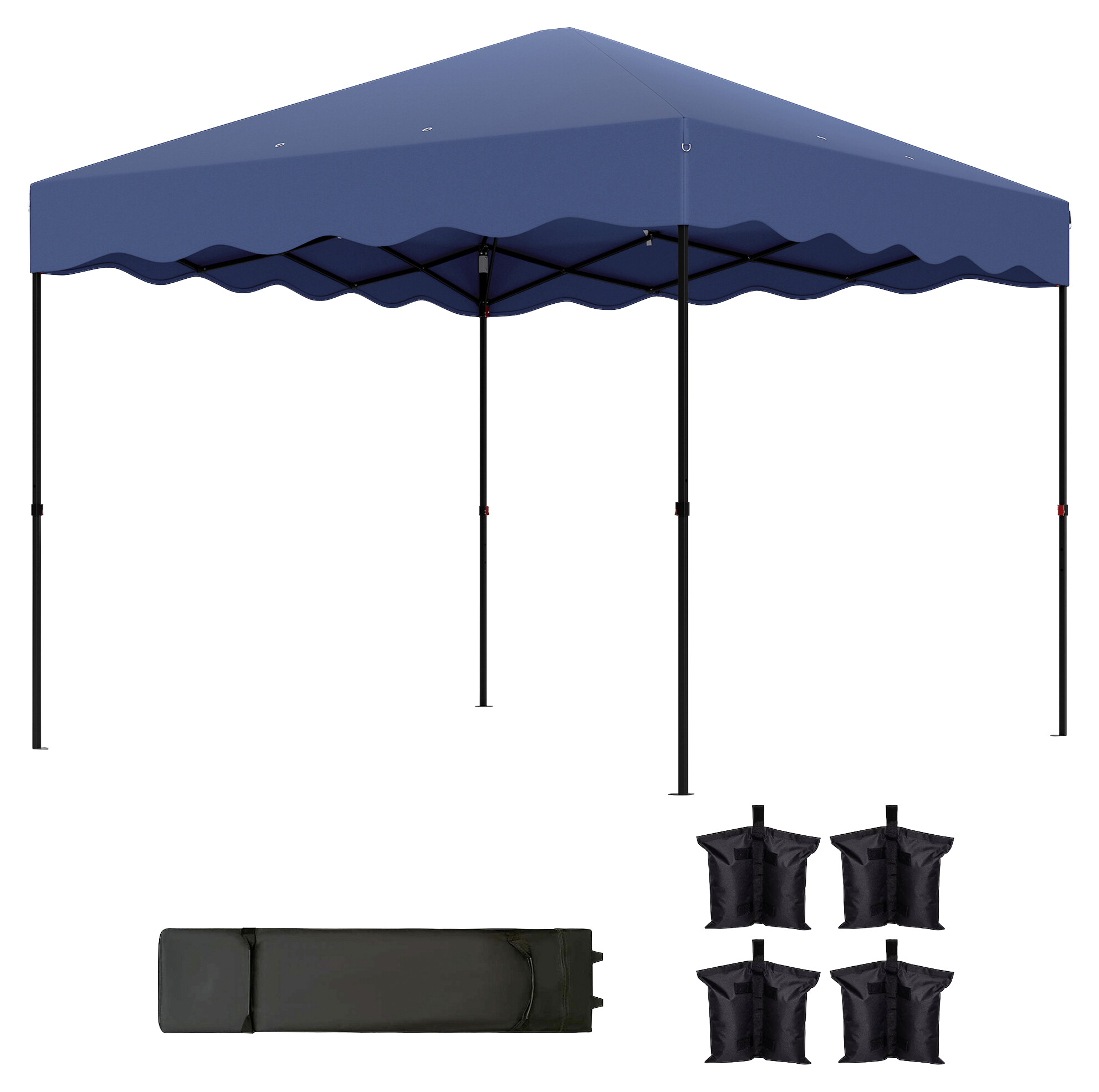 Outsunny Pavillon blau Metall B/H/L: ca. 297x287x297 cm