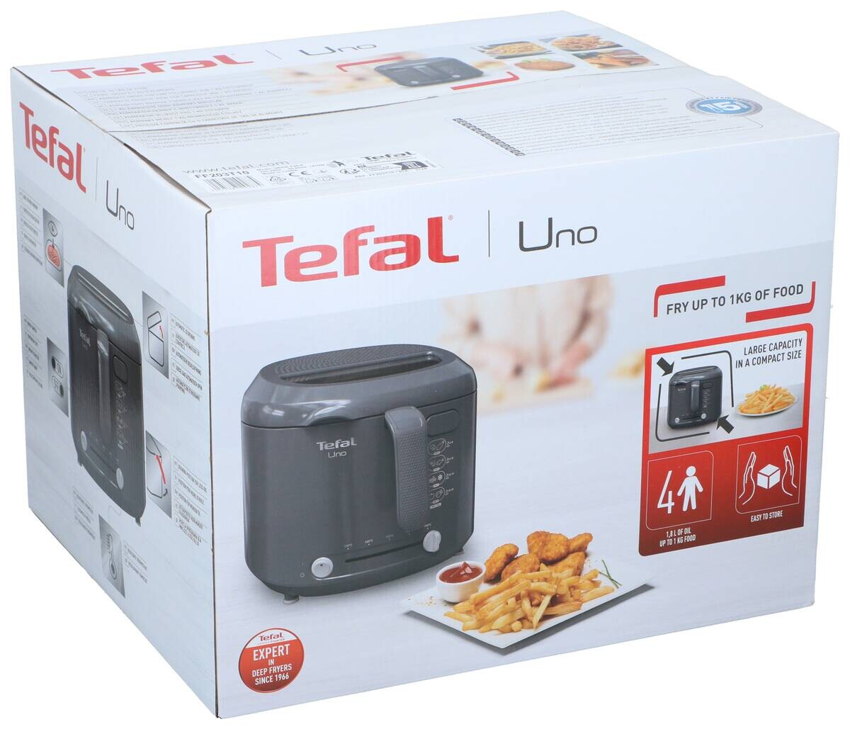 Fritteuse schwarz Kunststoff B/H/L: ca. 31,4x28,7x25,3 cm ca. 1,8 l