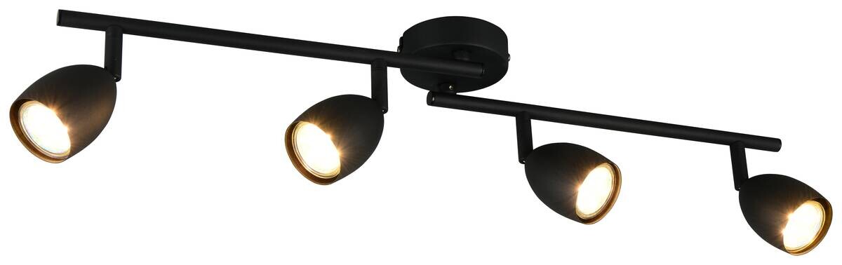 Reality Spot 4 flammig Uliana schwarz B/L: ca. 16,5x70,5 cm GU10 4 Brennstellen