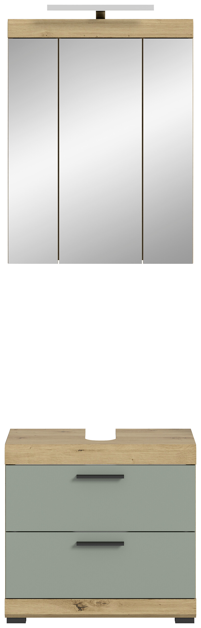 Badezimmer-Set Scout Eiche Artisan Nachbildung salbei Nachbildung B/H/T: ca. 60x191x37 cm