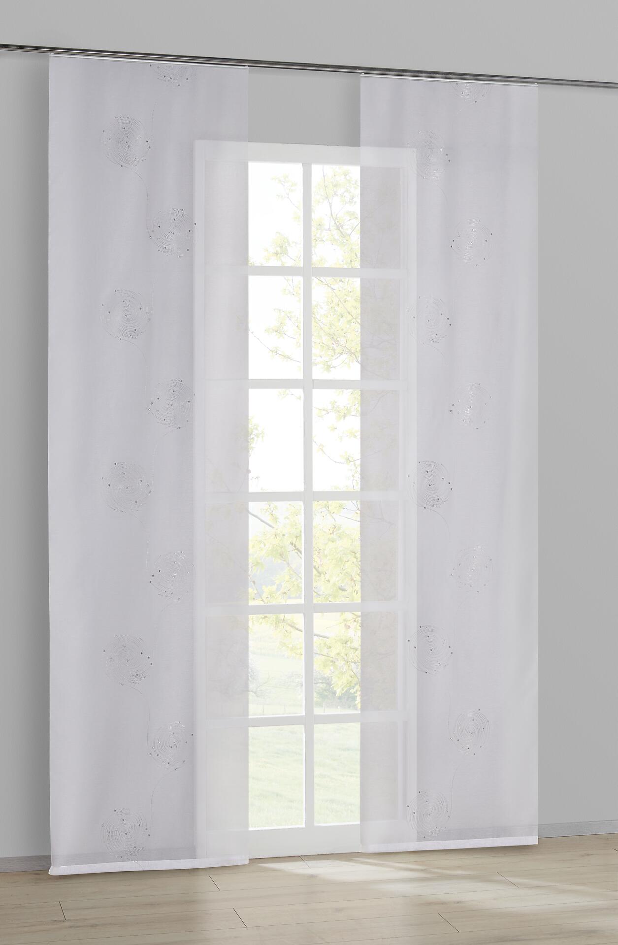 POCOline Schiebevorhang Sofia silber B/L: ca. 60x245 cm