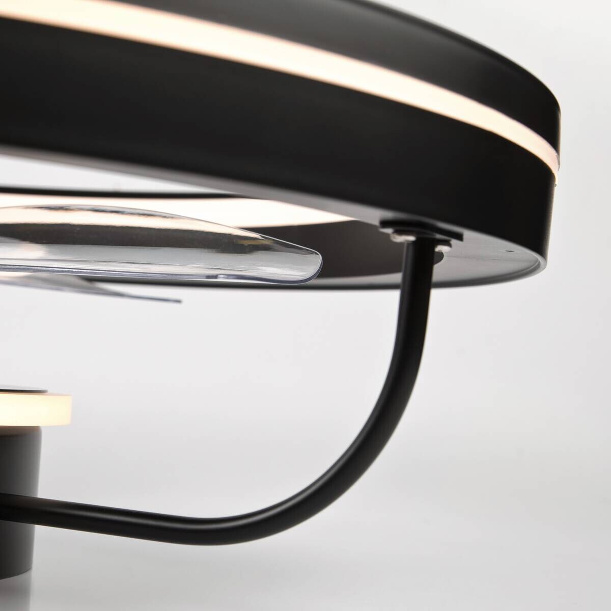 Lamkur LED-Deckenventilator Falco schwarz H/L: ca. 17x50 cm max. 40 W