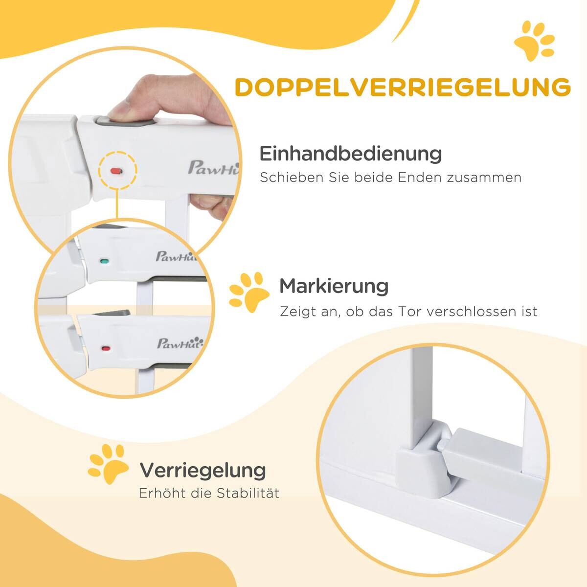 PawHut Schutzgitter weiß Edelstahl B/H/L: ca. 5x96x76 cm PawHut Schutzgitter weiß Edelstahl B/H/L: ca. 5x96x76 cm