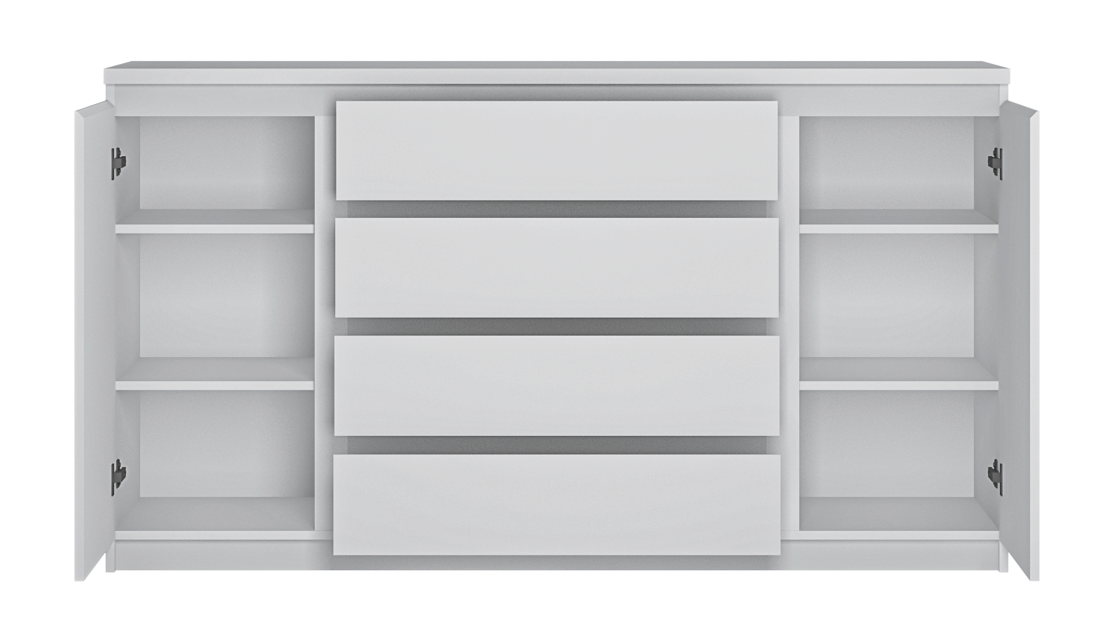 Sideboard Fribo Alpinweiß Spanplatte B/H/T: ca. 165x93x40 cm