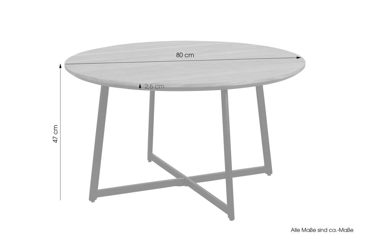 byLIVING Couchtisch ALINA Eiche Artisan H/D: ca. 47x80 cm