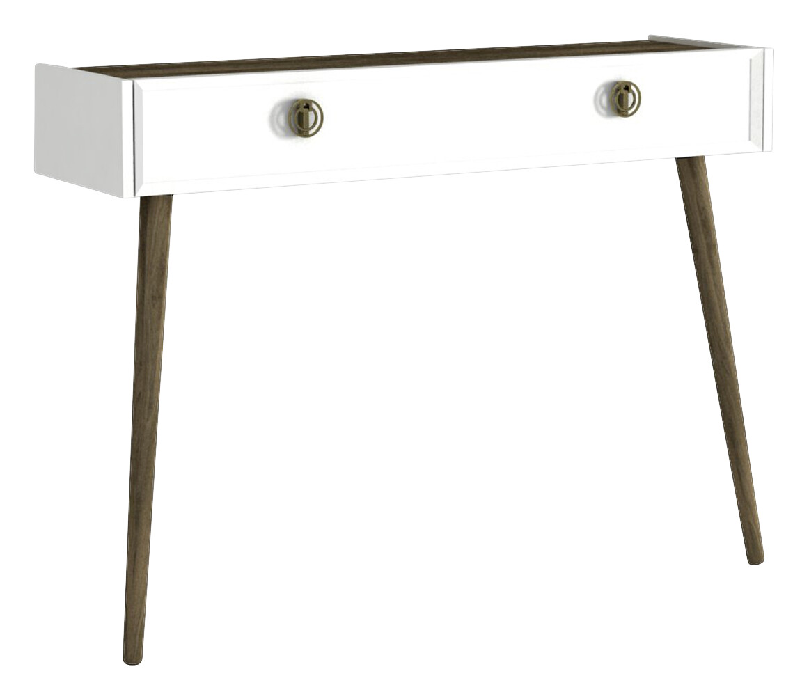 Konsolentisch Nadya weiß walnuss Nachbildung Spanplatte B/H/T: ca. 120x90x35 cm