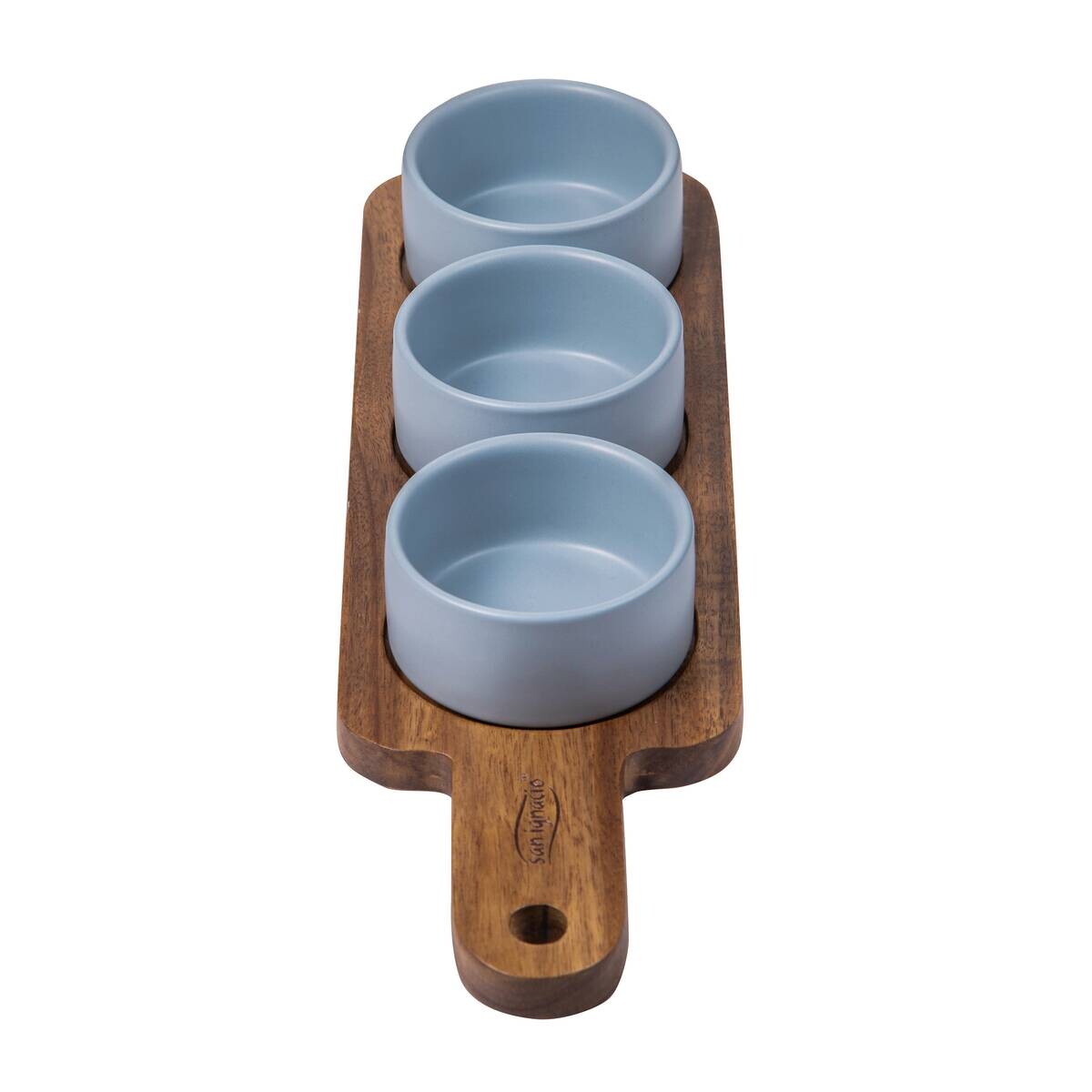 SAN IGNACIO Schalenset NOIA blau Holz D: ca. 8 cm