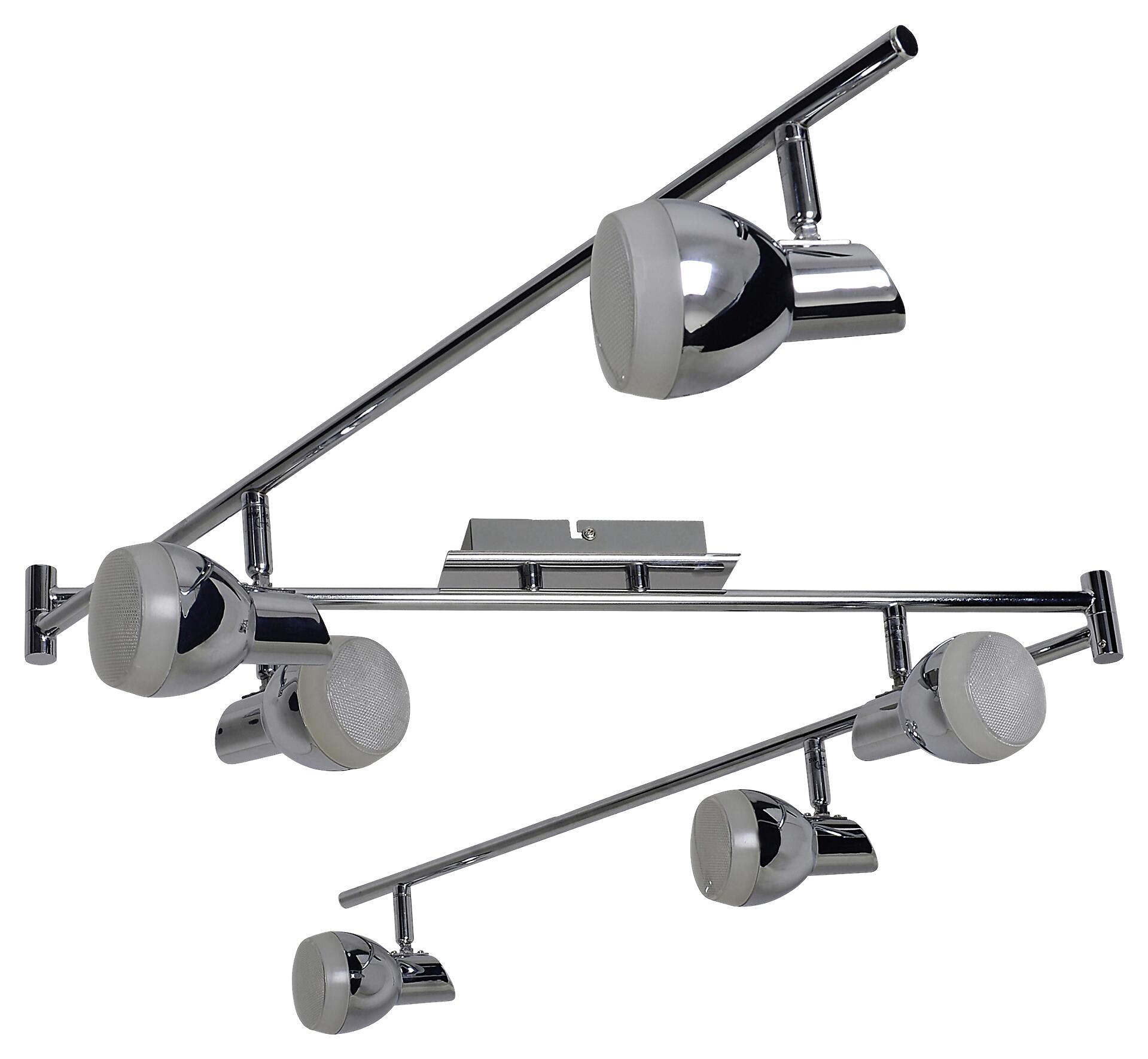 Näve Leuchten Spotschiene 1166942 Chrom Kunststoff Metall B/H/T: ca. 8x13x180 cm 6 Brennstellen