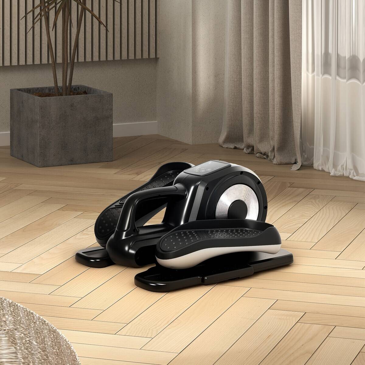 SPORTNOW Mini-Ellipsentrainer schwarz Stahl B/H/L: ca. 38x25x45 cm