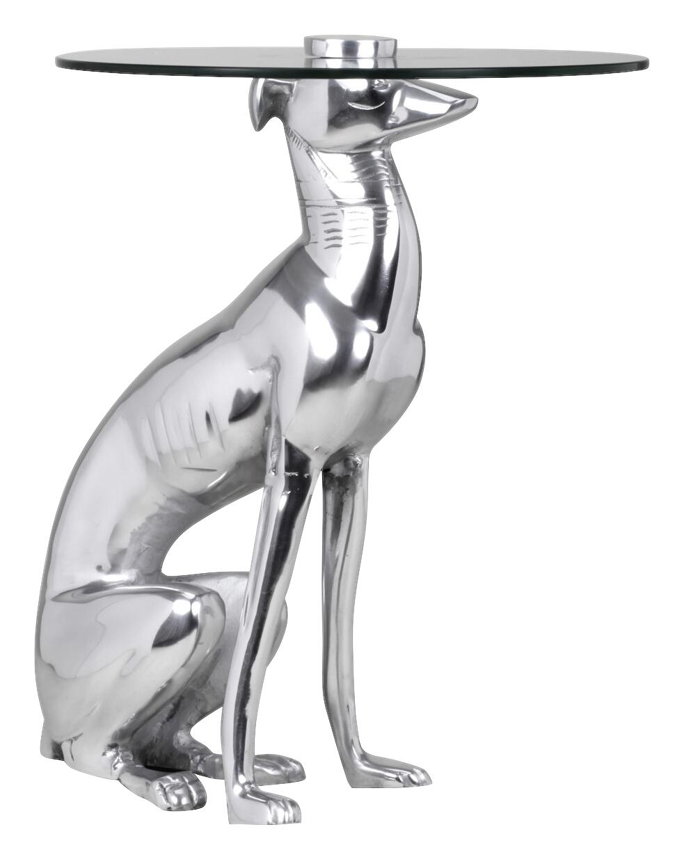 Beistelltisch silber Aluminium B/H/T: ca. 40x50x40 cm