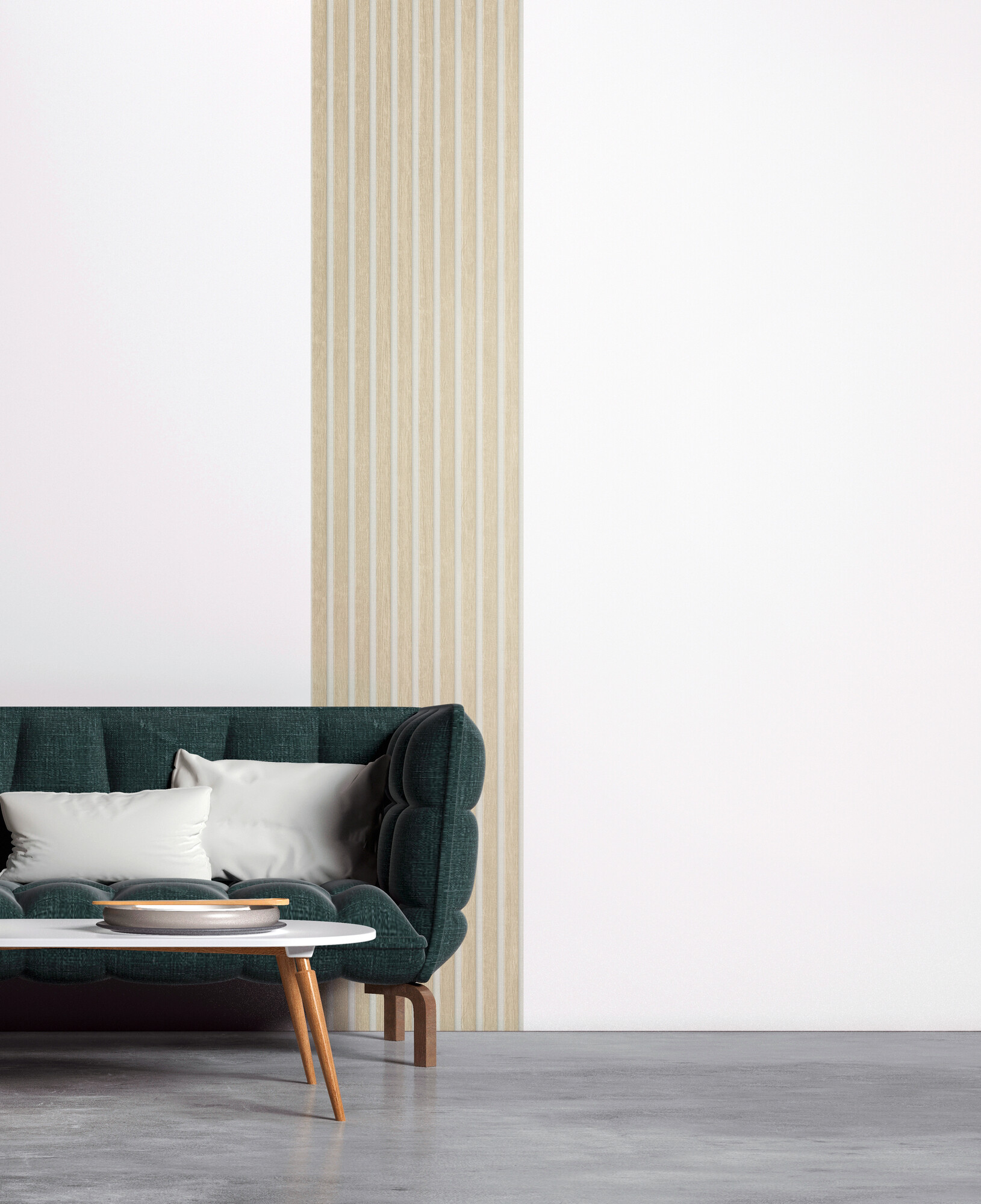 A.S.Creation Tapete weiß beige B/H/D: ca. 52x250x7,5 cm