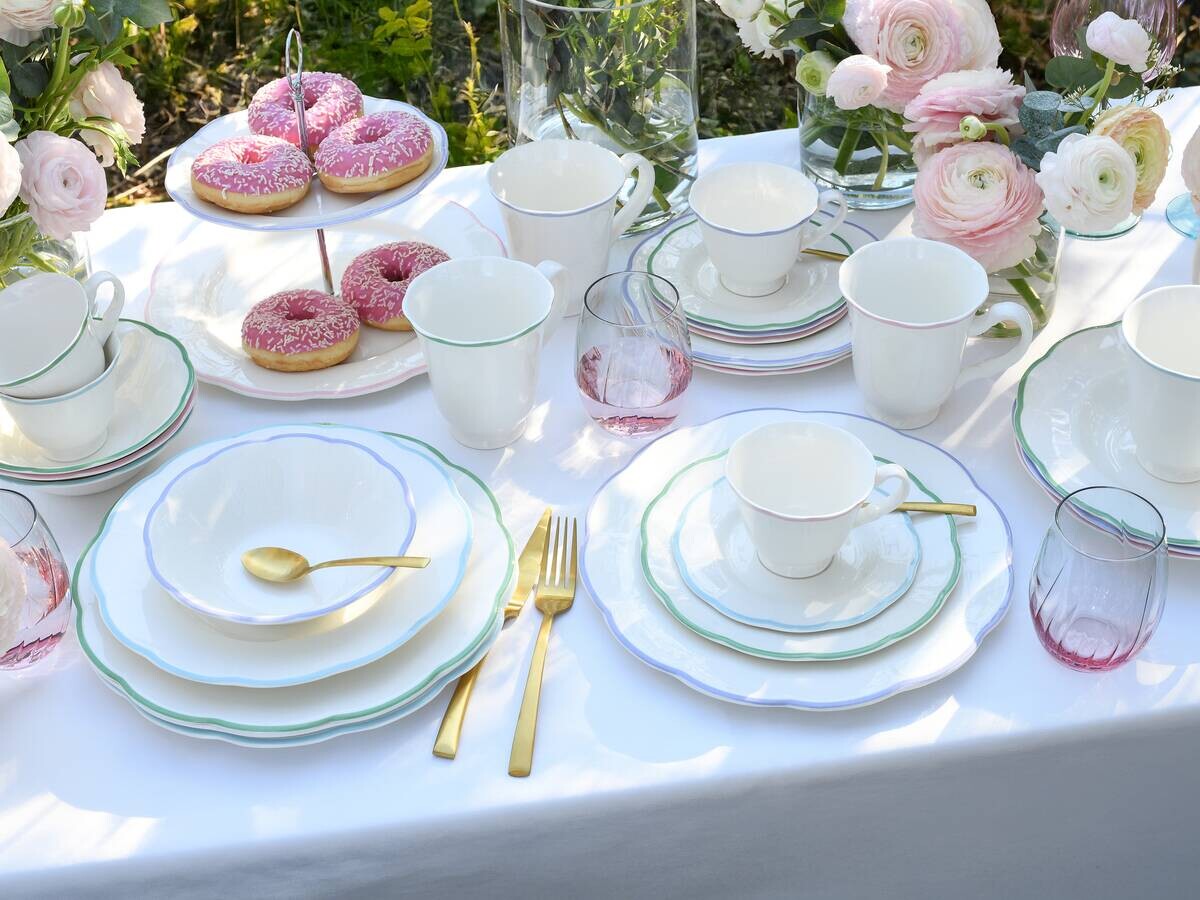 Kombiservice weiß Steingut 16 tlg.