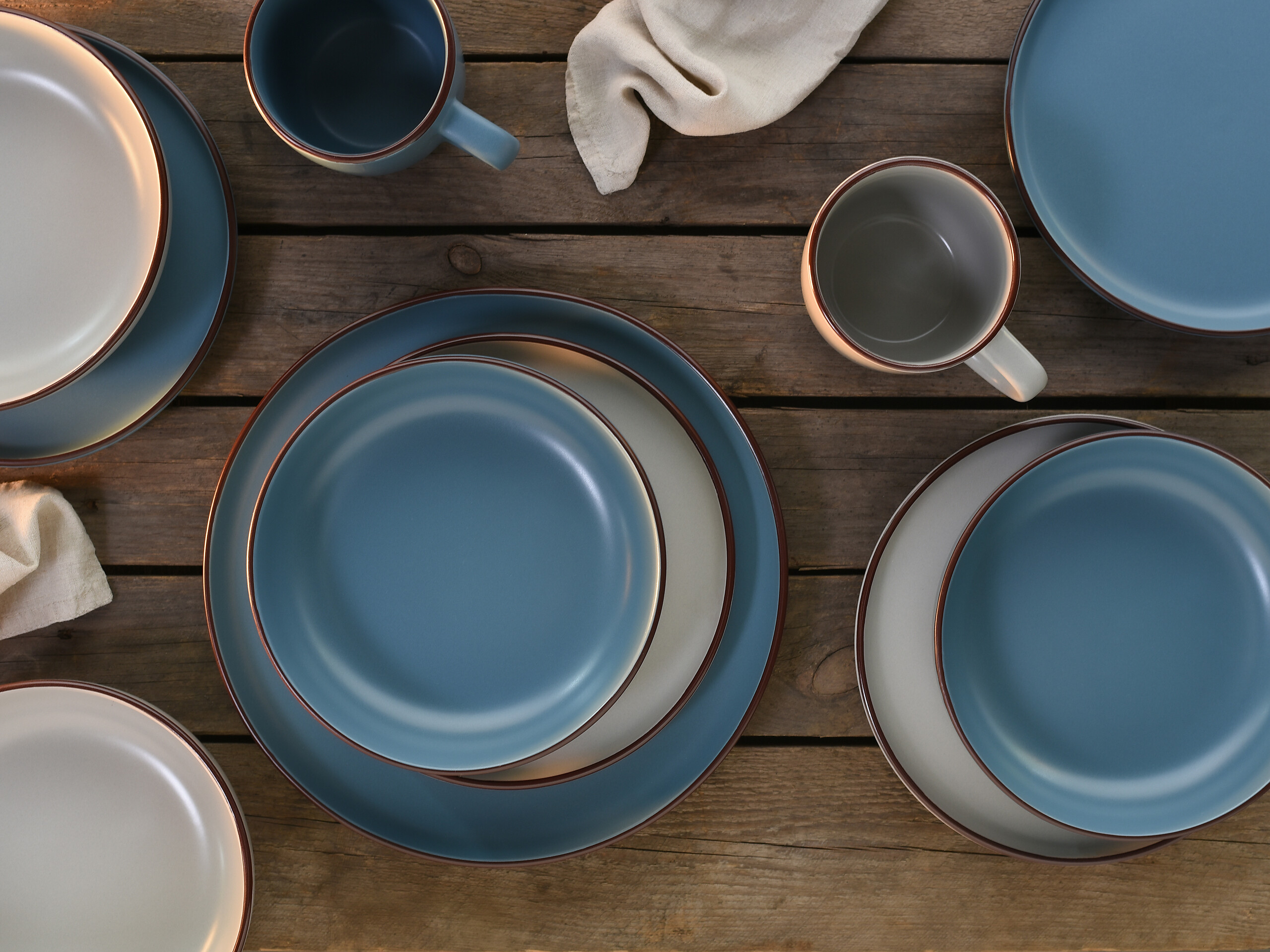 CreaTable Kombiservice Modern Scandic multicolor Steinzeug 16 tlg.