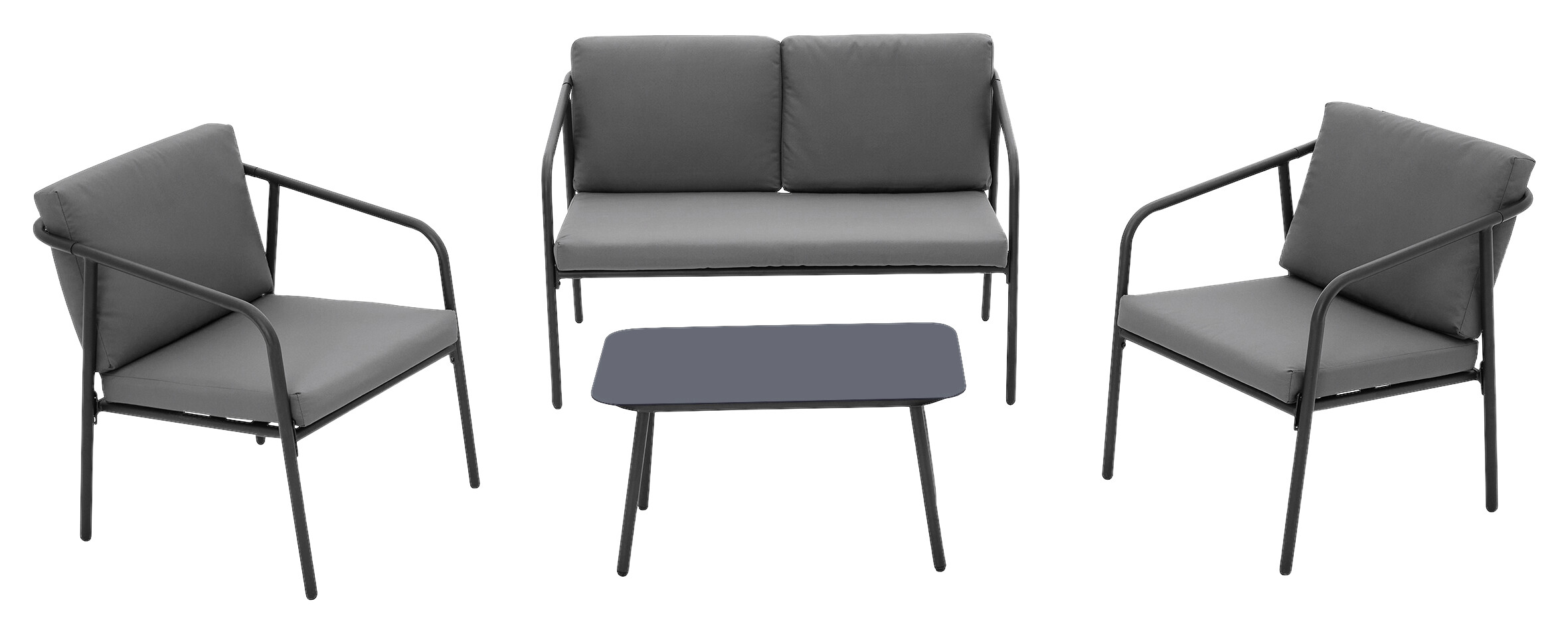 POCOline Loungeset Samos grau Stahl