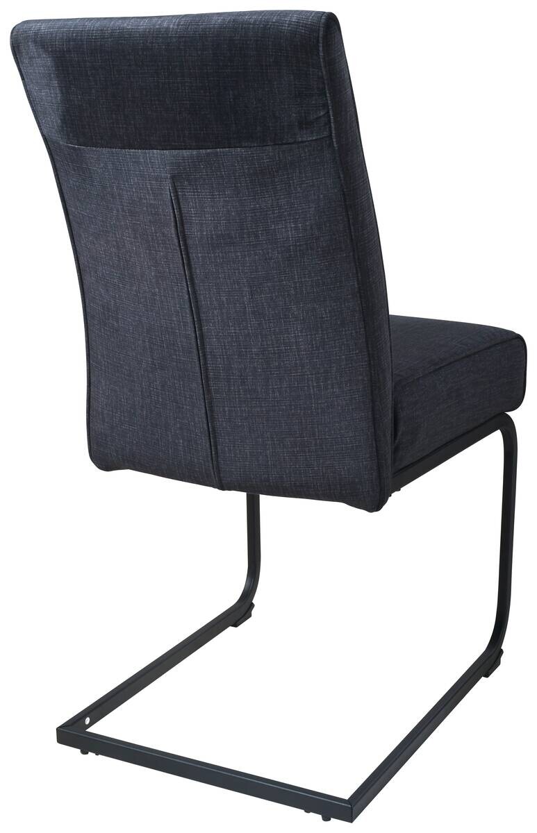 Schwingstuhl Canberra anthrazit schwarz Samtoptik Metall