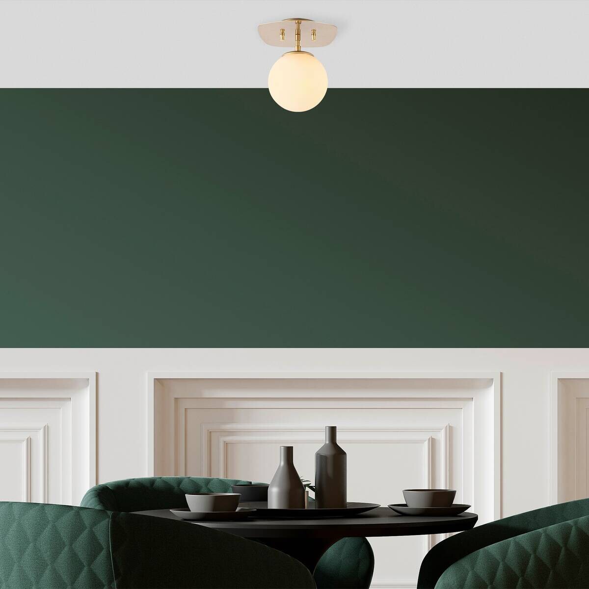 Opviq Deckenleuchte Well gold Glas Metall B/H/T/L/D: ca. 25x25x25x20x25 cm E14 1 Brennstellen