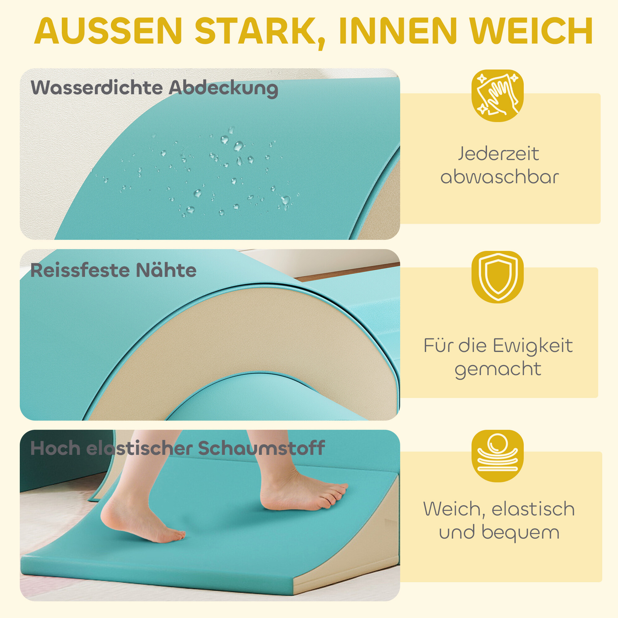 AIYAPLAY Schaumstoffbausteine B/H/L: ca. 39x44x181 cm