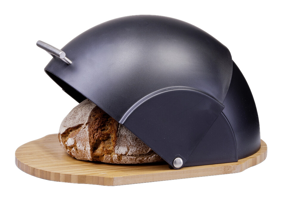 Zeller Brotkasten schwarz Kunststoff B/H/L: ca. 26x20,5x37 cm