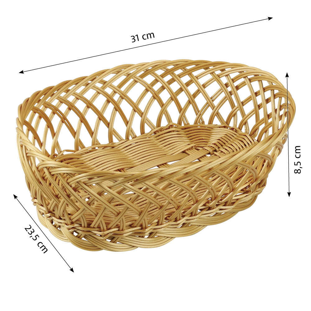 Kesper Brot und Obstkorb braun Kunststoff B/H/L: ca. 23,5x31x16 cm