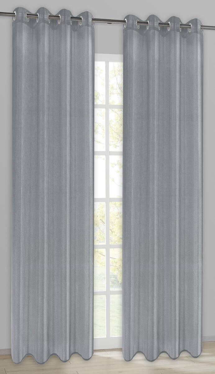 Ösenvorhang Eve silber B/L: ca. 140x245 cm