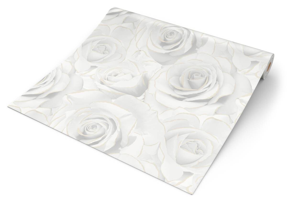 UGEPA Vinyltapete Rosen grau gold B/L: ca. 53x1005 cm