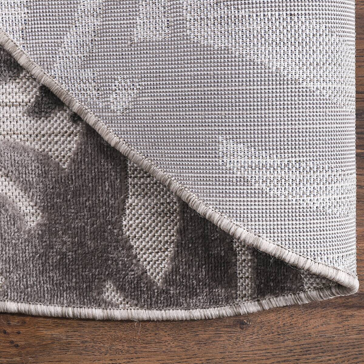 Sanat Outdoorteppich FLORAL grau B/L: ca. 120x120 cm