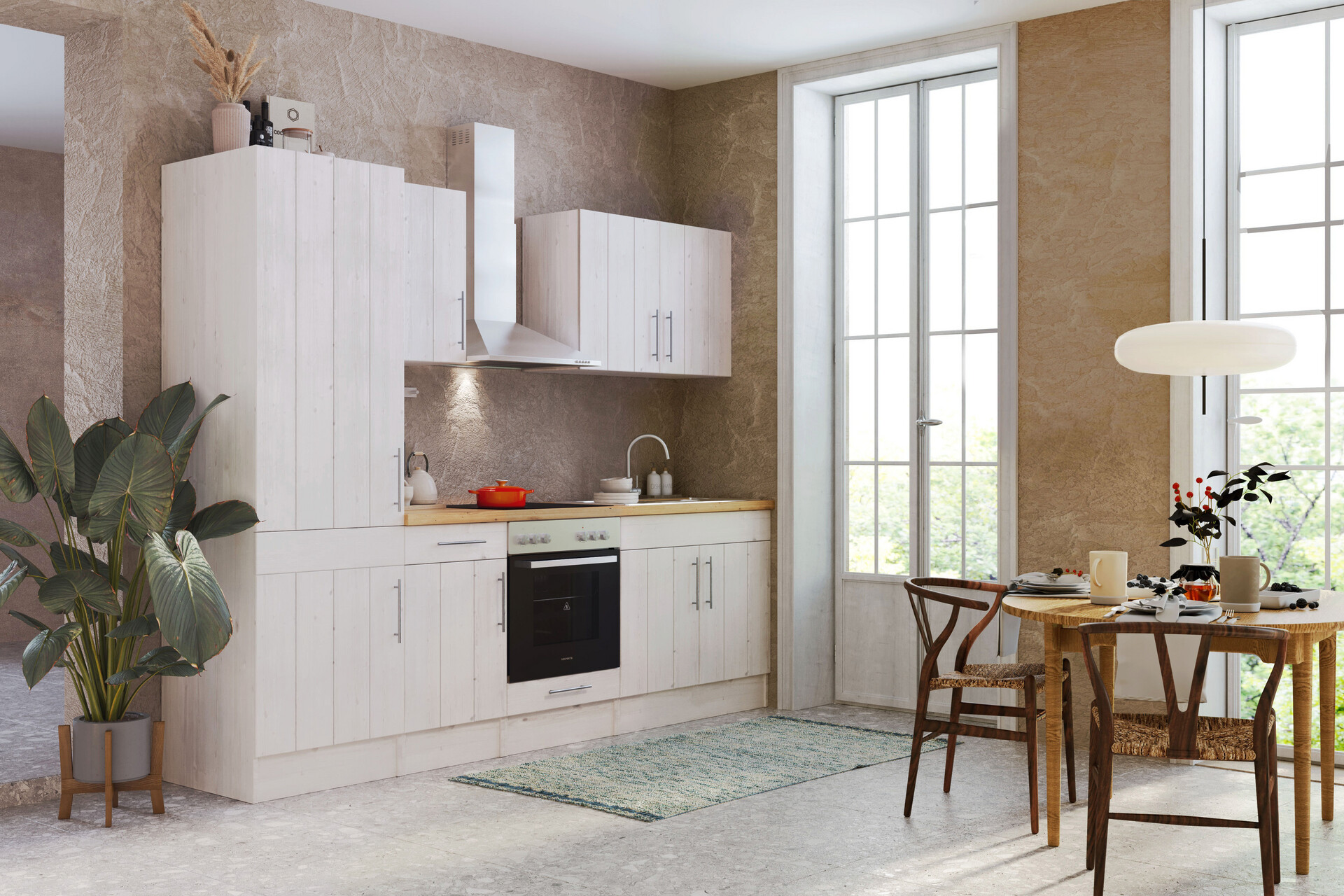 Respekta Küchenblock Premium weiß matt B/H/T: ca. 270x211x60 cm