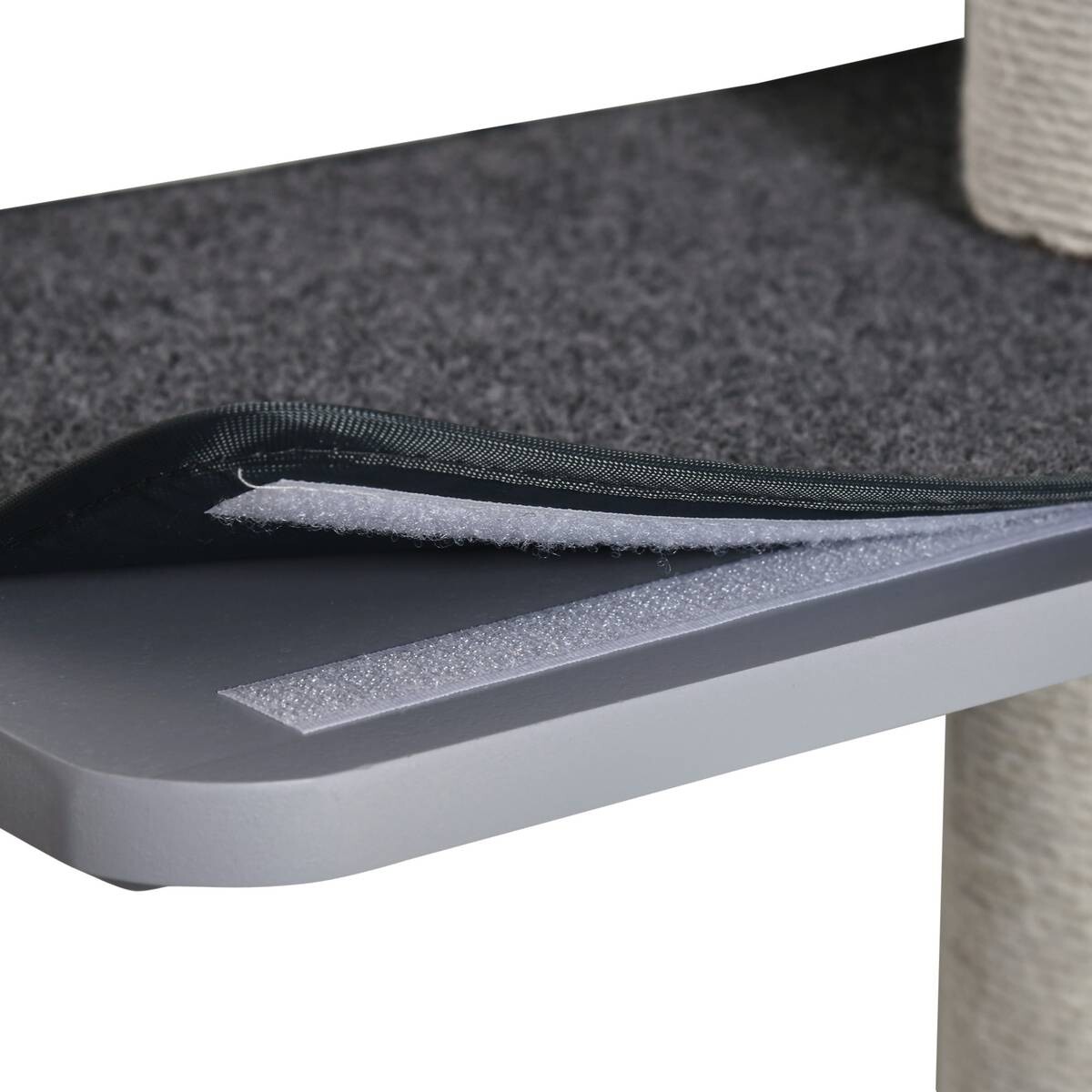 PawHut Katzenkratzbaum beige MDF B/H/L: ca. 28x137x66 cm