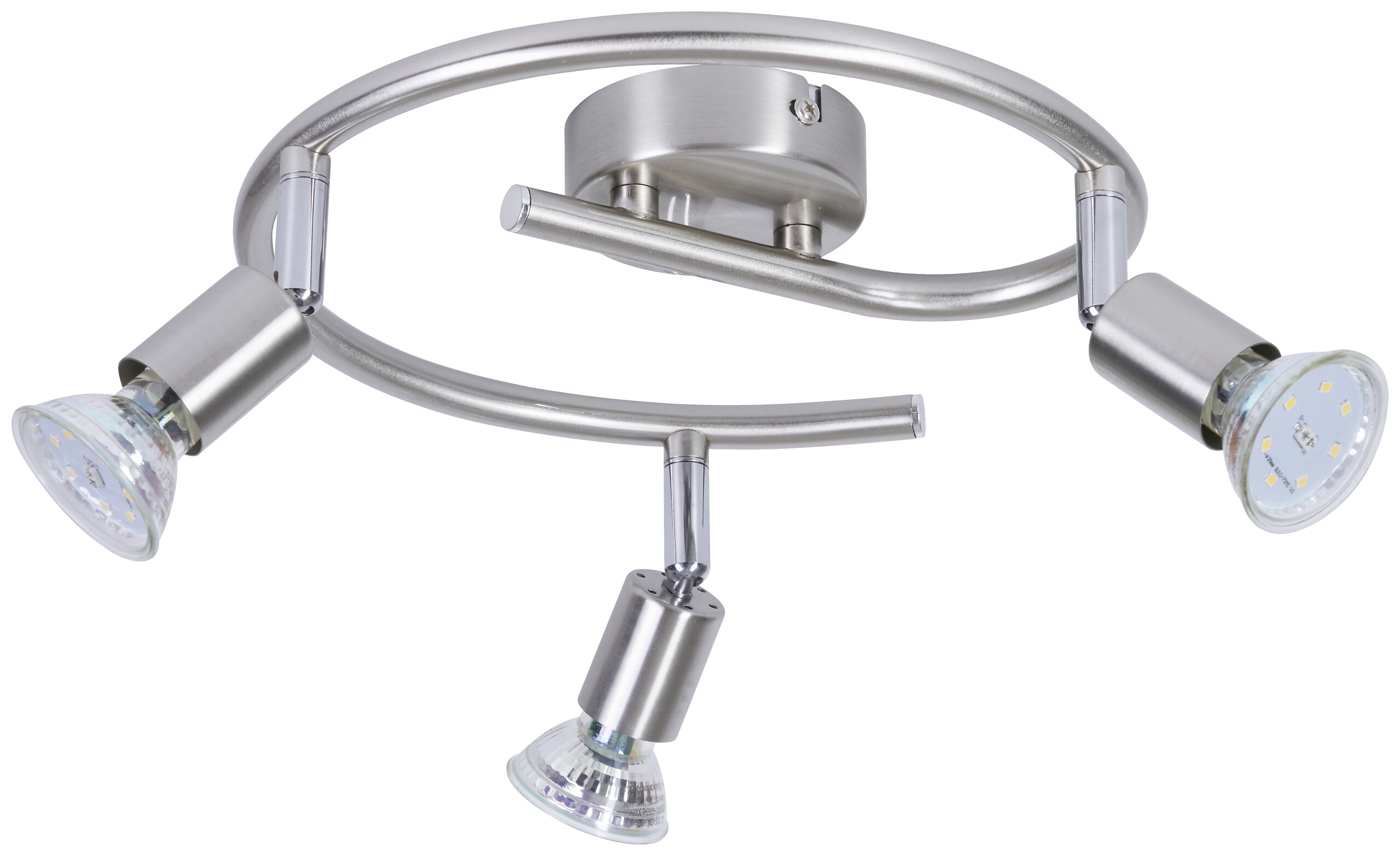 POCOline Spotspirale Joris nickel matt Metall D: ca. 25 cm GU10 3 Brennstellen