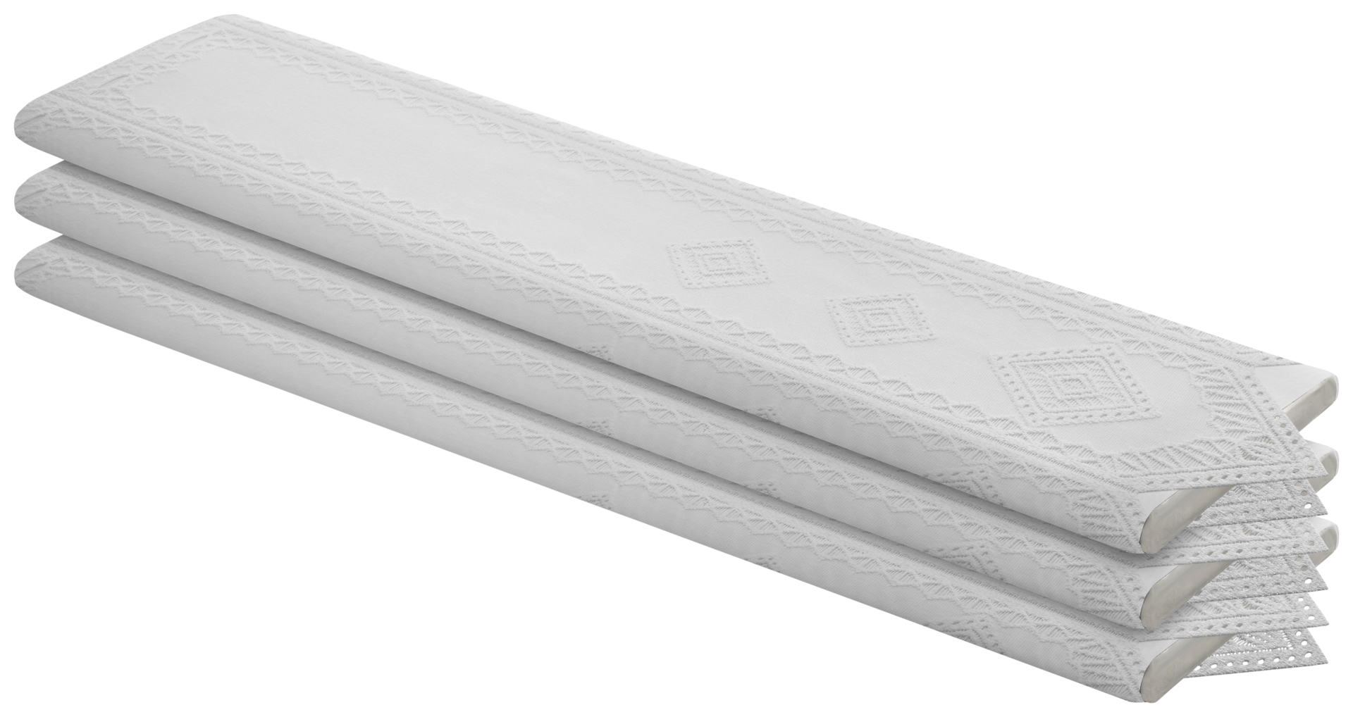 Scheibengardinen-Meterware Raute weiß H: ca. 90 cm