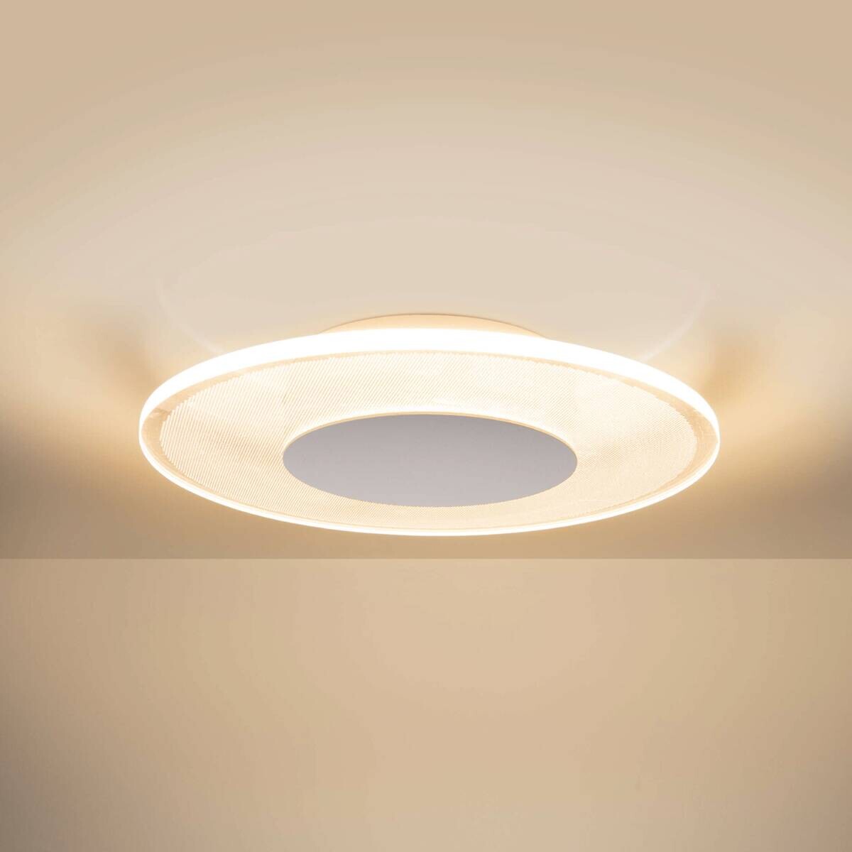 Näve Leuchten Deckenleuchte 1299826 warmweiß Kunststoff Metall B/H/T: ca. 29x5x29 cm null 1 Brennstellen