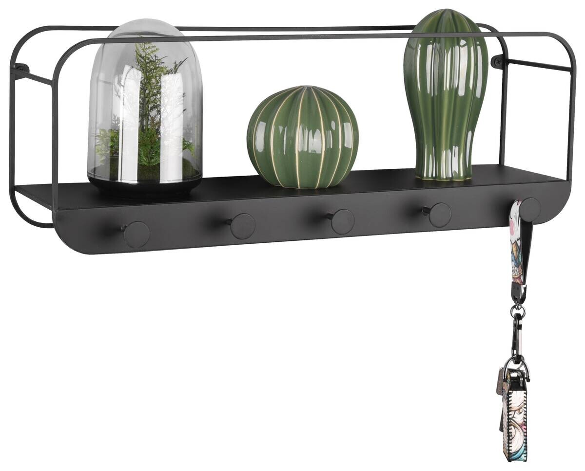 Wandregal Linda schwarz B/H/T: ca. 50x18x15 cm